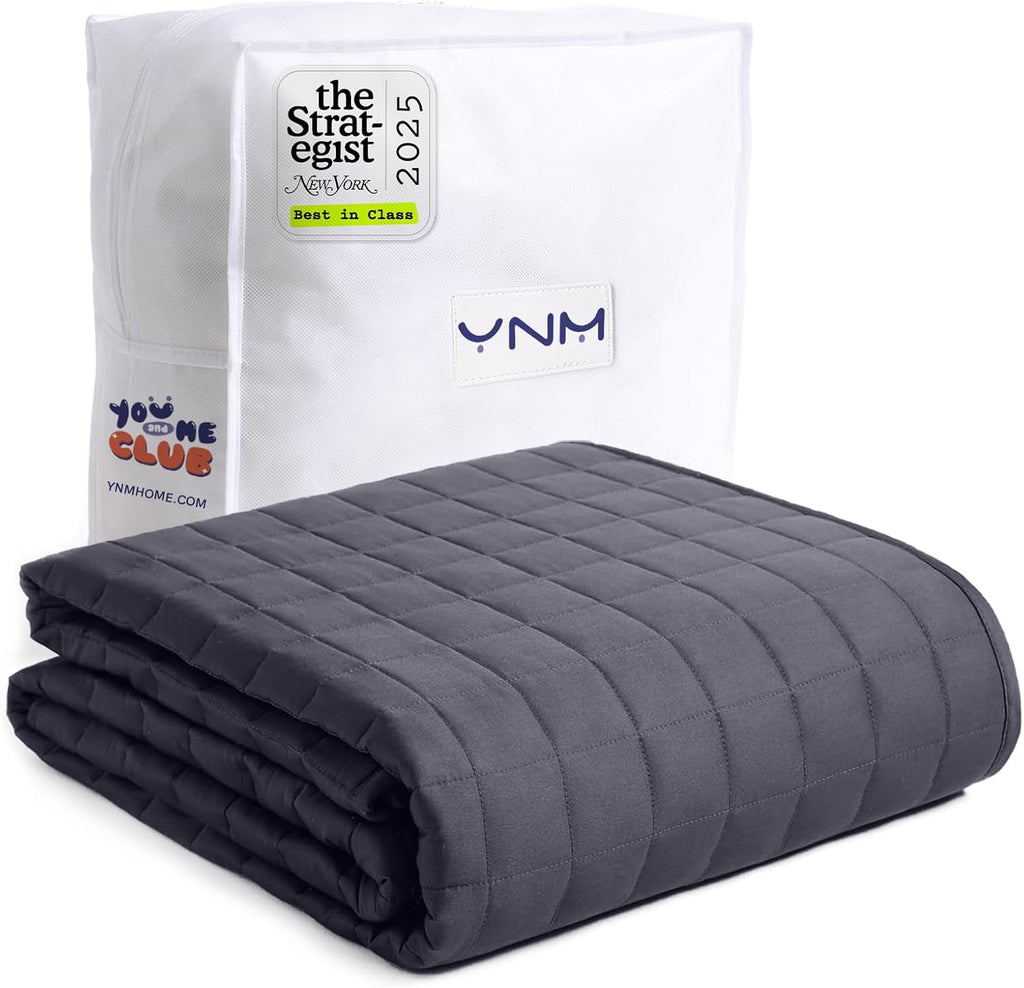Weighted Blanket (15 Lbs, 60''X80'', Queen Size) | 2.0 Heavy Blanket | 100% Cotton Material with Glass Beads