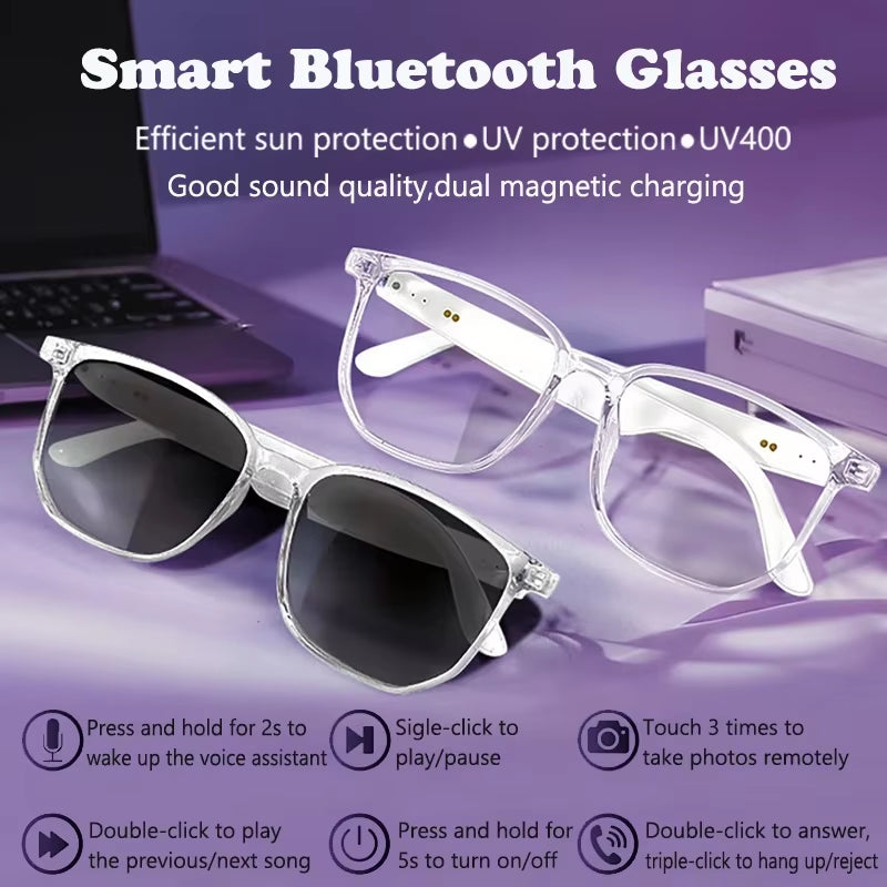 SoundSight Smart Glasses – Bluetooth Sunglasses with Built-In Earphones, UV400 Polarized Lenses & Hands-Free Calling