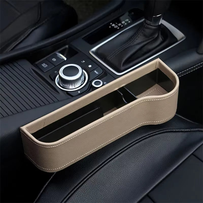 LuxPocket™ Leather Car Seat Gap Organizer – Declutter Your Drive in Style
