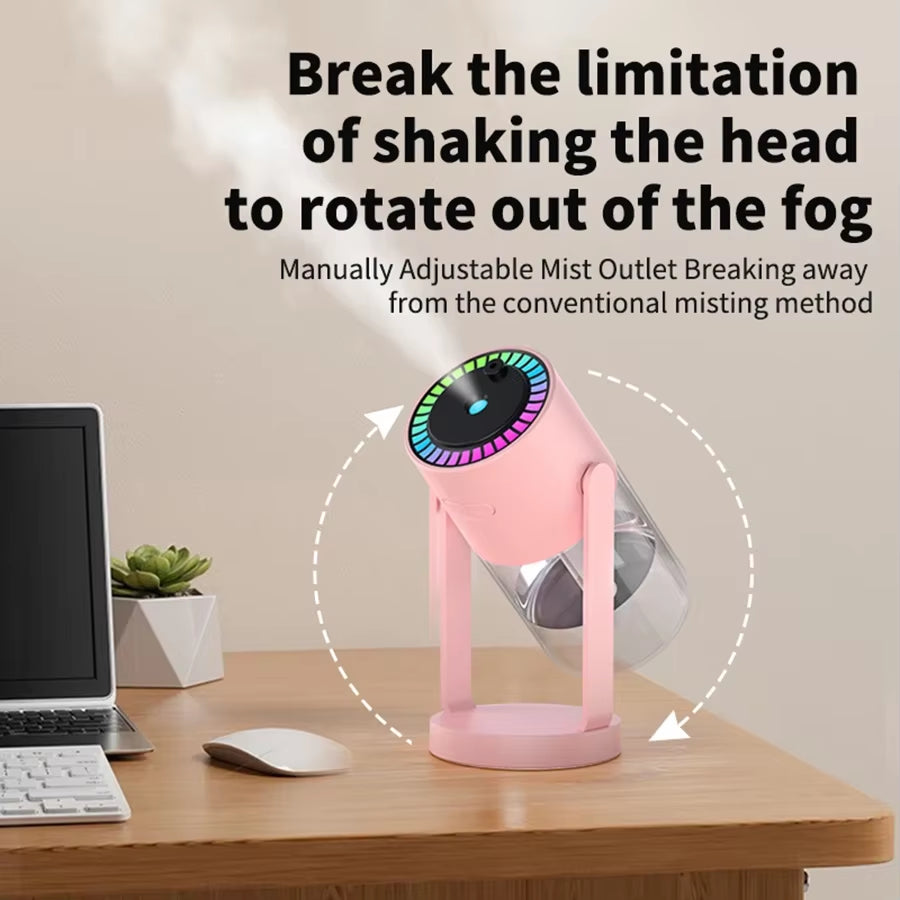 MistGlow 280ML Air Humidifier – Desktop Humidifier with Projector, Adjustable Light & Auto Off for Home & Office