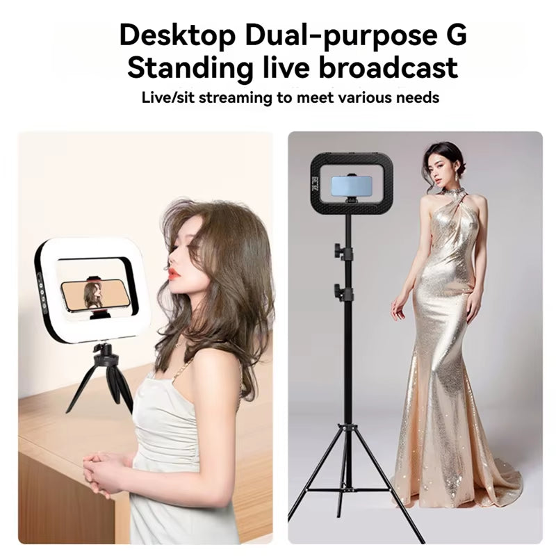 GlowPro Handheld LED Ring Light – Rechargeable Portable Fill Light for Perfect Selfies, Live Broadcasts & Photography