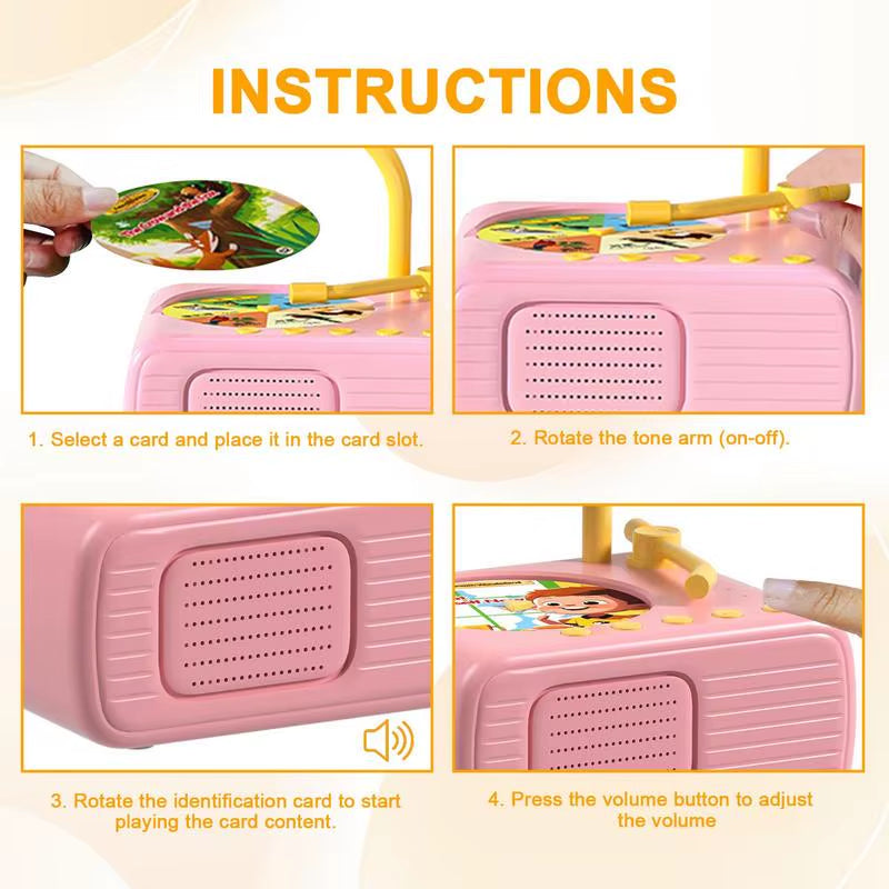 StoryTunes Junior – Children’s Phonograph Music & Story Player with 96 Learning Cards