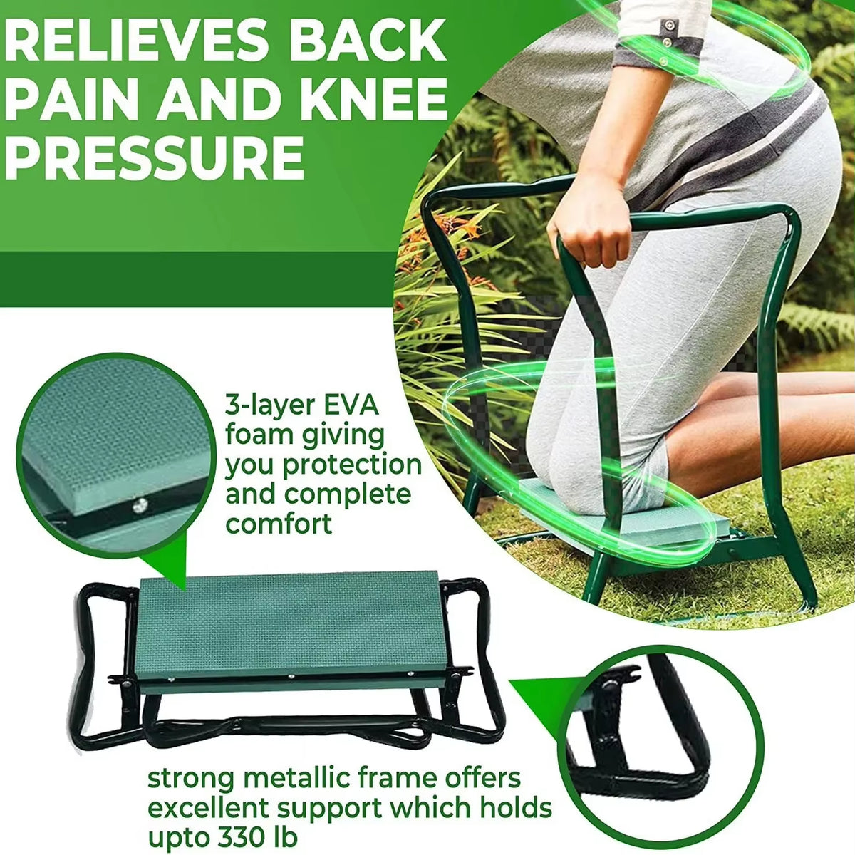 GardenMate Folding Kneeler & Stool – Comfort & Convenience for Every Gardener